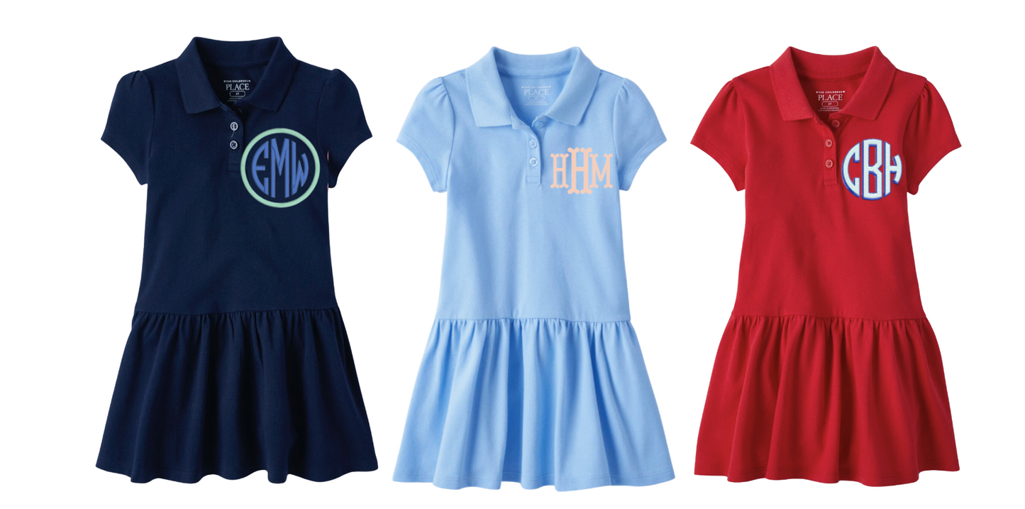 Back to School Monogrammed Polo Dress