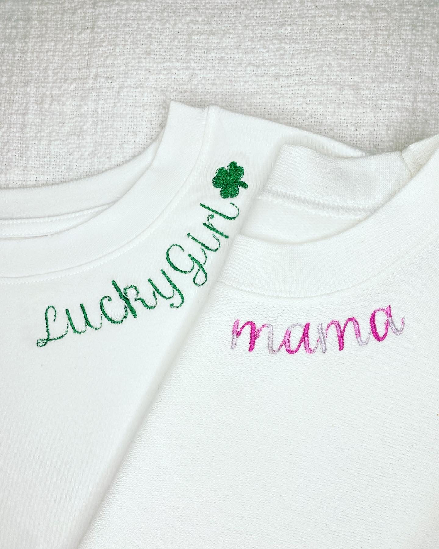 Collar + Neckline Embroidered Sweatshirt