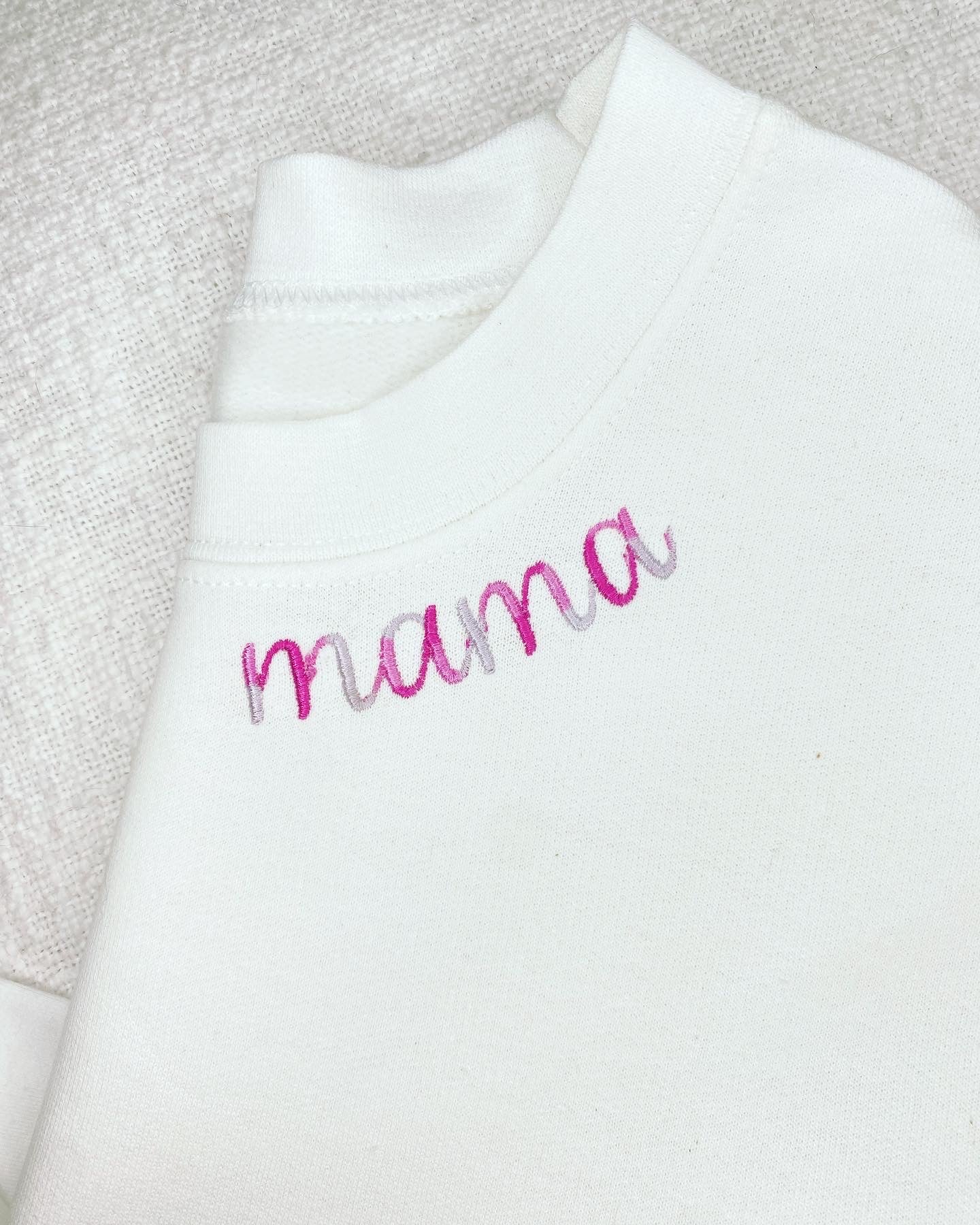 Collar + Neckline Embroidered Sweatshirt